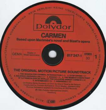 LP Various: Carmen - The Original Motion Picture Soundtrack