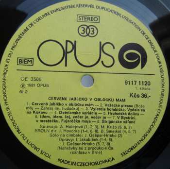 LP Various: Červené Jabĺčko V Oblôčku Mám