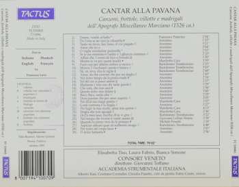 CD Various: Cantar Alla Pavana - Canzoni, Frottole, Villotte E Madrigali Dell'Apografo Miscellaneo Marciano