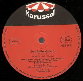 LP Various: Der Bettelstudent / Schwarzwaldmädel