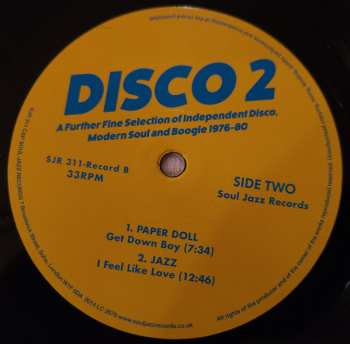 2LP Various: Disco 2 (A Further Fine Selection Of Independent Disco, Modern Soul & Boogie 1976-80) (Record B)