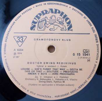 2LP/Dobozkészlet Various: Doctor Swing Redivivus (Československý Swing Do Roku 1947) (2xLP + BOX + BOOKLET)