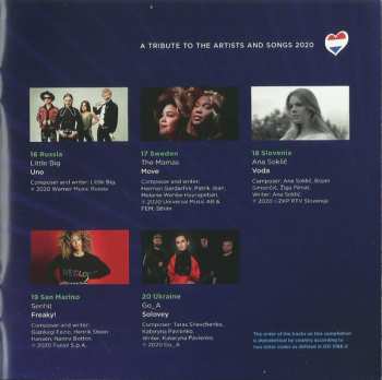 2CD Various: Eurovision 2020 - A Tribute To The Artists And Songs