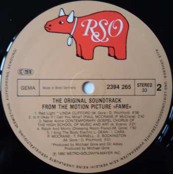 LP Various: Fame (The Original Soundtrack From The Motion Picture)