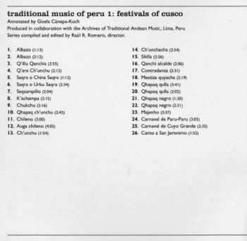 CD Various: Festivals of Cusco CLR