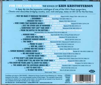 CD Various: For The Good Times (The Songs Of Kris Kristofferson)