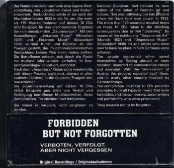 10CD/Dobozkészlet Various: Forbidden But Not Forgotten = Verboten, Verfolgt, Aber Nicht Vergessen (Forbidden Music During The Third Reich)