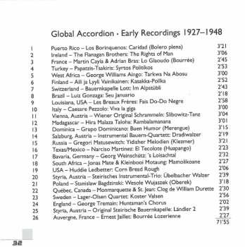 CD Various: Global Accordion (Early Recordings 1927-1948)