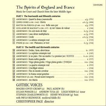 CD Various: The Spirits Of England And France I (Music For Court And Church From The Later Middle Ages)