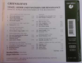 CD Various: Greensleeves, Tänze Lieder Und Fantasien Der Renaissance