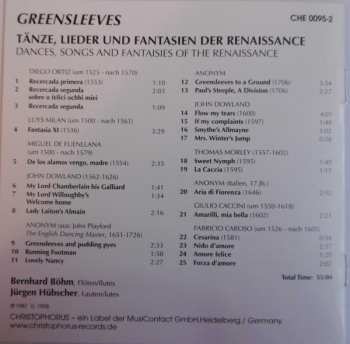 CD Various: Greensleeves, Tänze Lieder Und Fantasien Der Renaissance