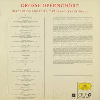 LP Various: Grosse Opernchöre = Veľké Operné Zbory
