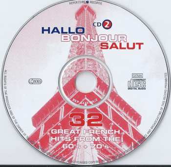 2CD Various: Hallo Bonjour Salut - 32 Great French Hits From The 60's + 70's