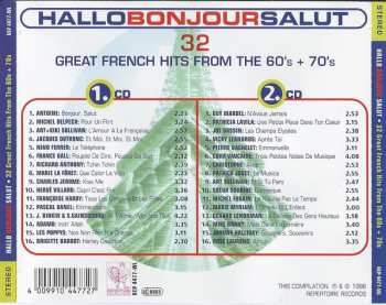 2CD Various: Hallo Bonjour Salut - 32 Great French Hits From The 60's + 70's