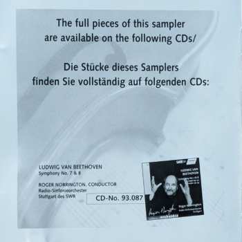 CD Various: Highlights (Der Klangkörper Des SWR = Ensembles Of SWR)