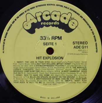 LP Various: Hit Explosion - 20 Original Hits, 20 Original Artists