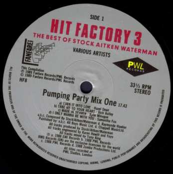 2LP Various: Hit Factory 3 - The Best Of Stock Aitken Waterman