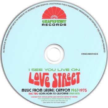 3CD/Dobozkészlet Various: I See You Live On Love Street (Music From Laurel Canyon 1967-1975)