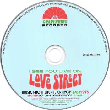 3CD/Dobozkészlet Various: I See You Live On Love Street (Music From Laurel Canyon 1967-1975)
