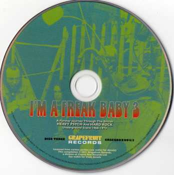 3CD/Dobozkészlet Various: I'm A Freak Baby 3 (A Further Journey Through The British Heavy Psych And Hard Rock Underground Scene 1968-1973) 