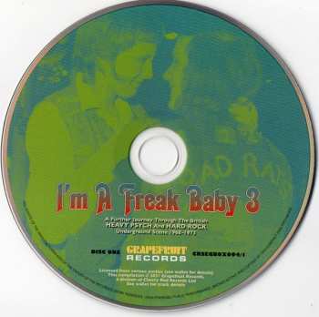 3CD/Dobozkészlet Various: I'm A Freak Baby 3 (A Further Journey Through The British Heavy Psych And Hard Rock Underground Scene 1968-1973) 