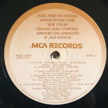 LP Various: Blue Collar (Music From The Original Motion Picture Score)