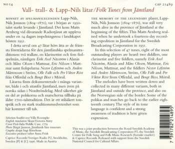 CD Various: Vall- trall- & Lapp-Nils Låtar