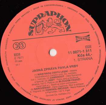 LP Various: Jasná Zpráva Pavla Vrby