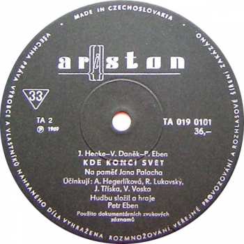 LP Various: Kde Končí Svět (Na Paměť Jana Palacha)