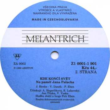 LP Various: Kde Končí Svět (Na Paměť Jana Palacha)