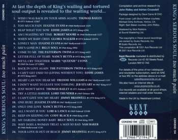 CD Various: King's Serious Soul: Too Much Pain