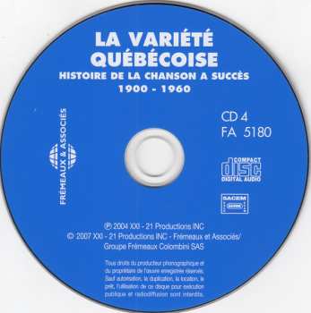 4CD Various: La Variété Québécoise - Histoire De La Chanson À Succès