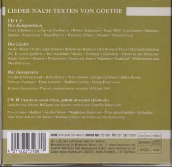 10CD/Dobozkészlet Various: Lieder Nach Texten Von Goethe