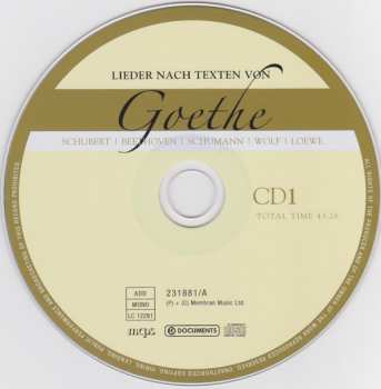 10CD/Dobozkészlet Various: Lieder Nach Texten Von Goethe