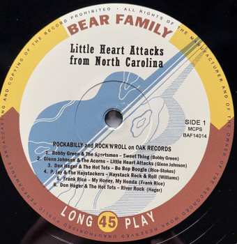 CD/EP Various: Little Heart Attacks From North Carolina - Rockabilly and Rock 'n' Roll on Oak Record LTD