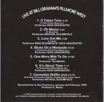 CD Various: Live At Bill Graham's Fillmore West
