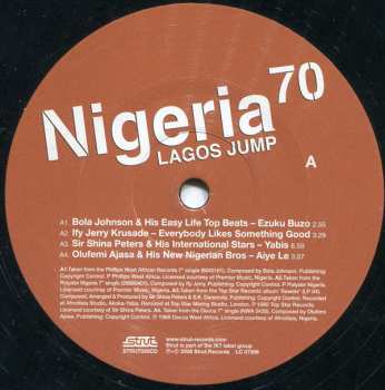2LP Various: Nigeria 70 (Lagos Jump: Original Heavyweight Afrobeat, Highlife & Afro-Funk)