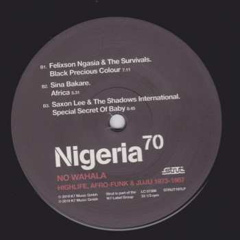 2LP Various: Nigeria 70 (No Wahala: Highlife, Afro-Funk & Juju 1973-1987)