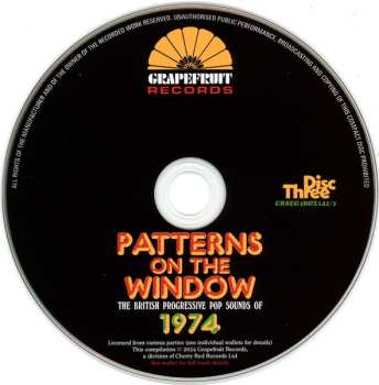 3CD/Dobozkészlet Various: Patterns On The Window (The British Progressive Pop Sounds Of 1974)