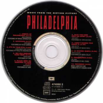 CD Various: Philadelphia (Music From The Motion Picture)