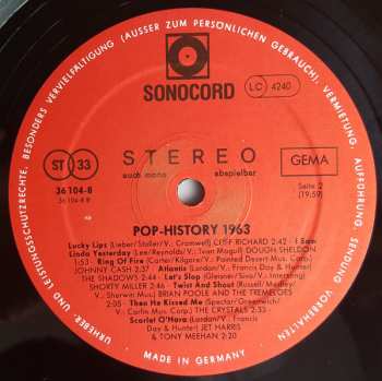 LP Various: Pop History 1963
