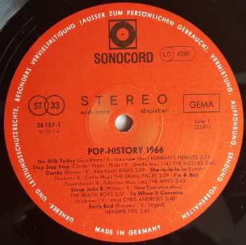 LP Various: Pop History 1966