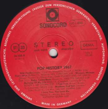 LP Various: Pop History 1967