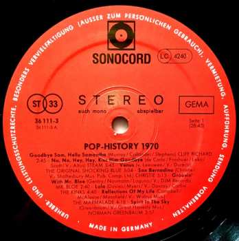 LP Various: Pop-History 1970