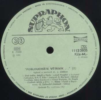 LP Various: "Posloucháte Větrník..."/2 (Mladý Rock Z Rozhlasového Pořadu)