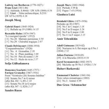 CD Various: Rarities Of Piano Music At 'Schloss Vor Husum' From The 2012 Festival