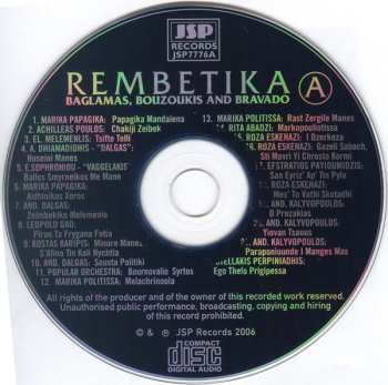 4CD/Dobozkészlet Various: Rembetika (Greek Music From The Underground)
