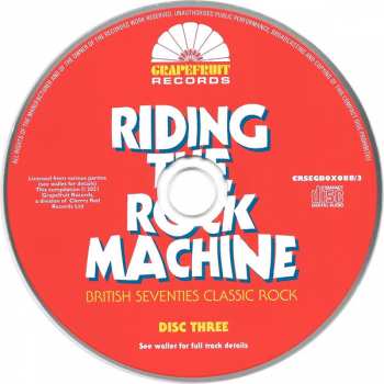 3CD/Dobozkészlet Various: Riding The Rock Machine: British Seventies Classic Rock