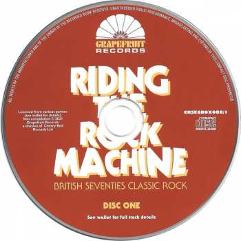 3CD/Dobozkészlet Various: Riding The Rock Machine: British Seventies Classic Rock