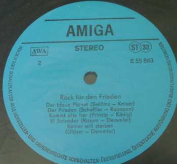 LP Various: Rock Für Den Frieden